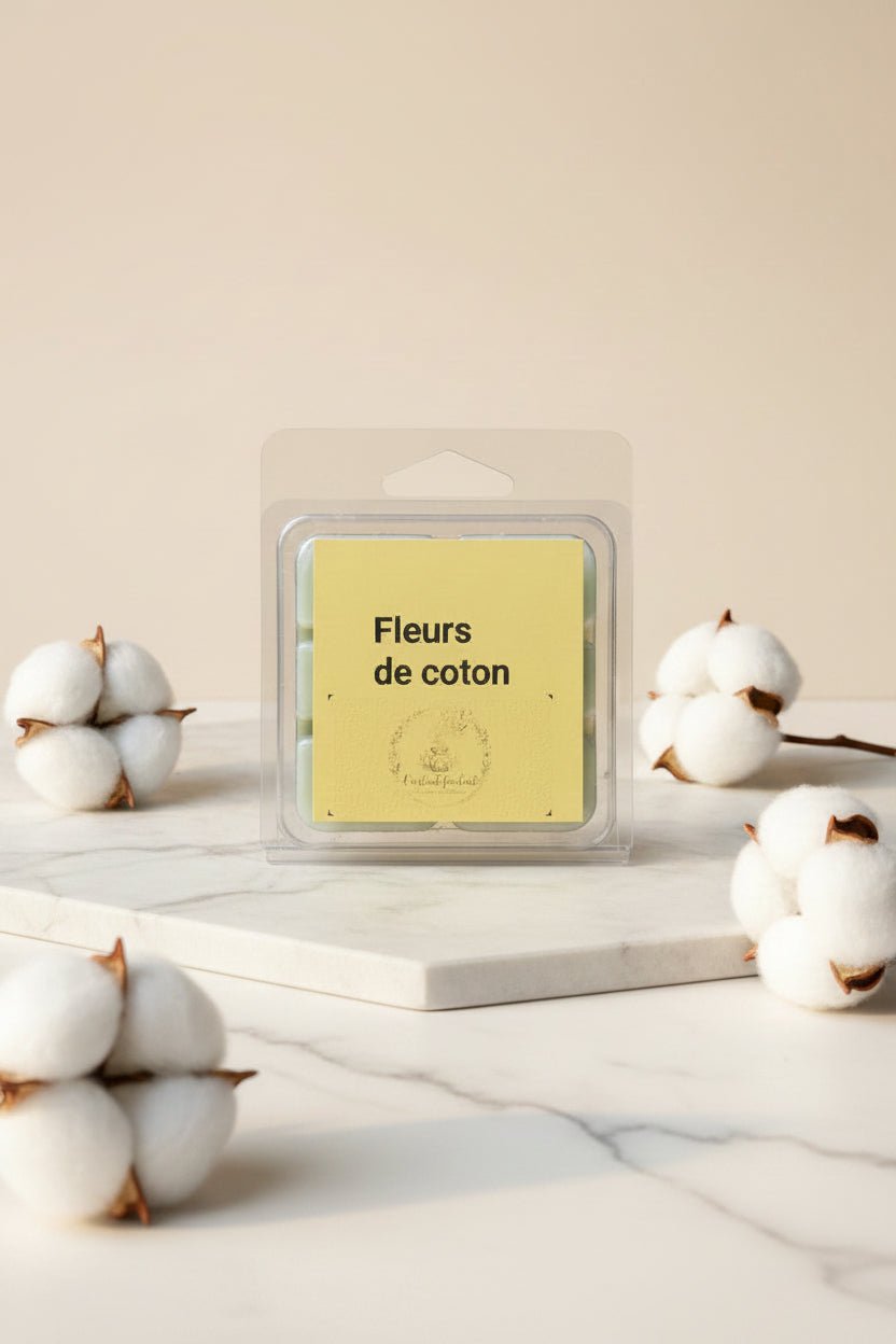 Lot de 4 Fondants Parfumés – Fleur de Coton & Douceur Cocooning - Fondant parfumé artisanal - L'instant Fondant