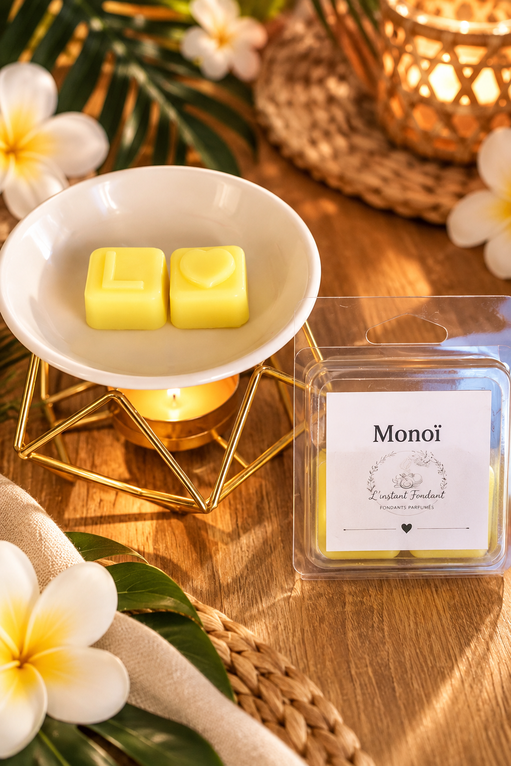 Fondants parfumés Monoï faits main - L'instant Fondant