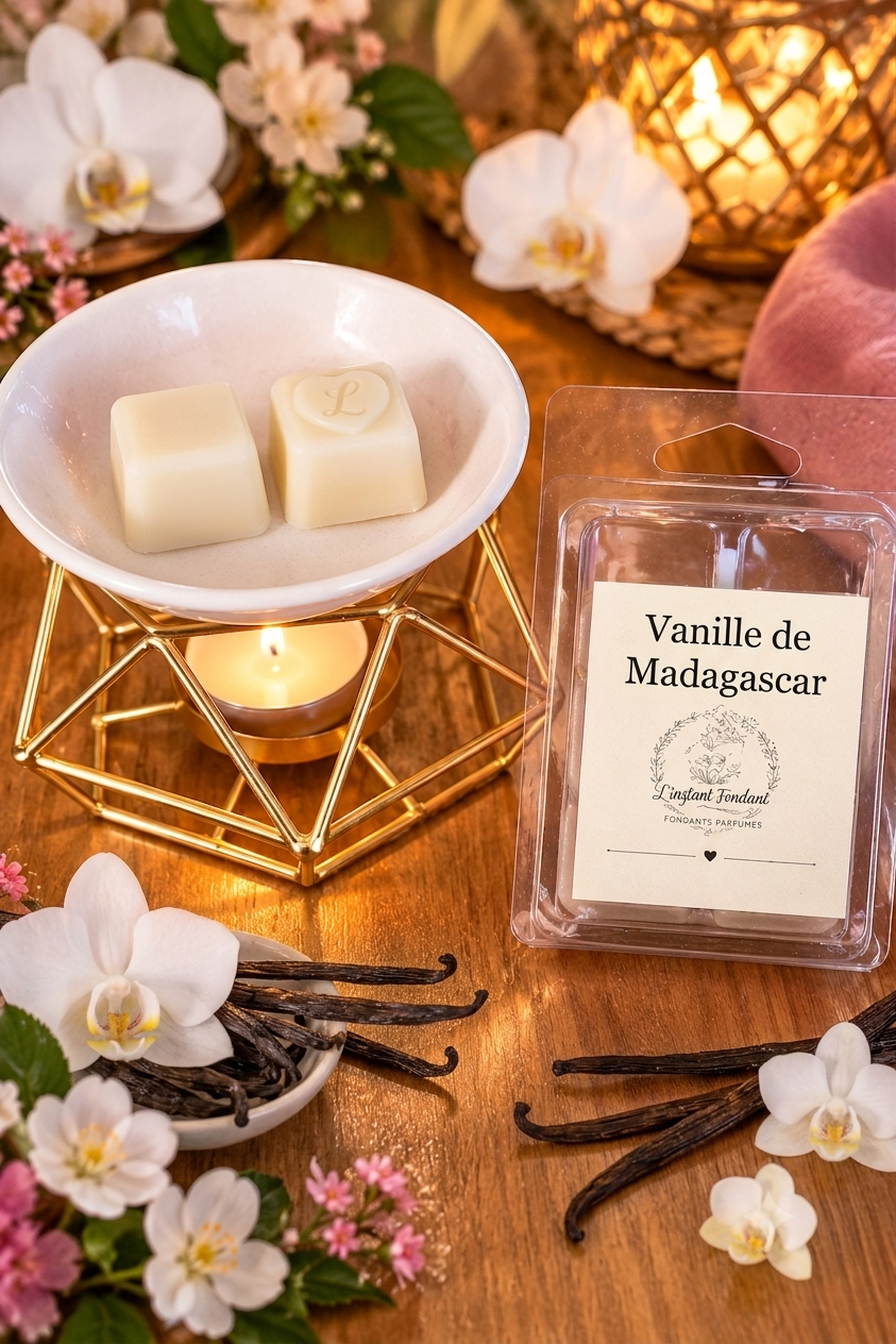 Lot de 4 fondants parfumés Vanille de Madagascar - L'instant Fondant