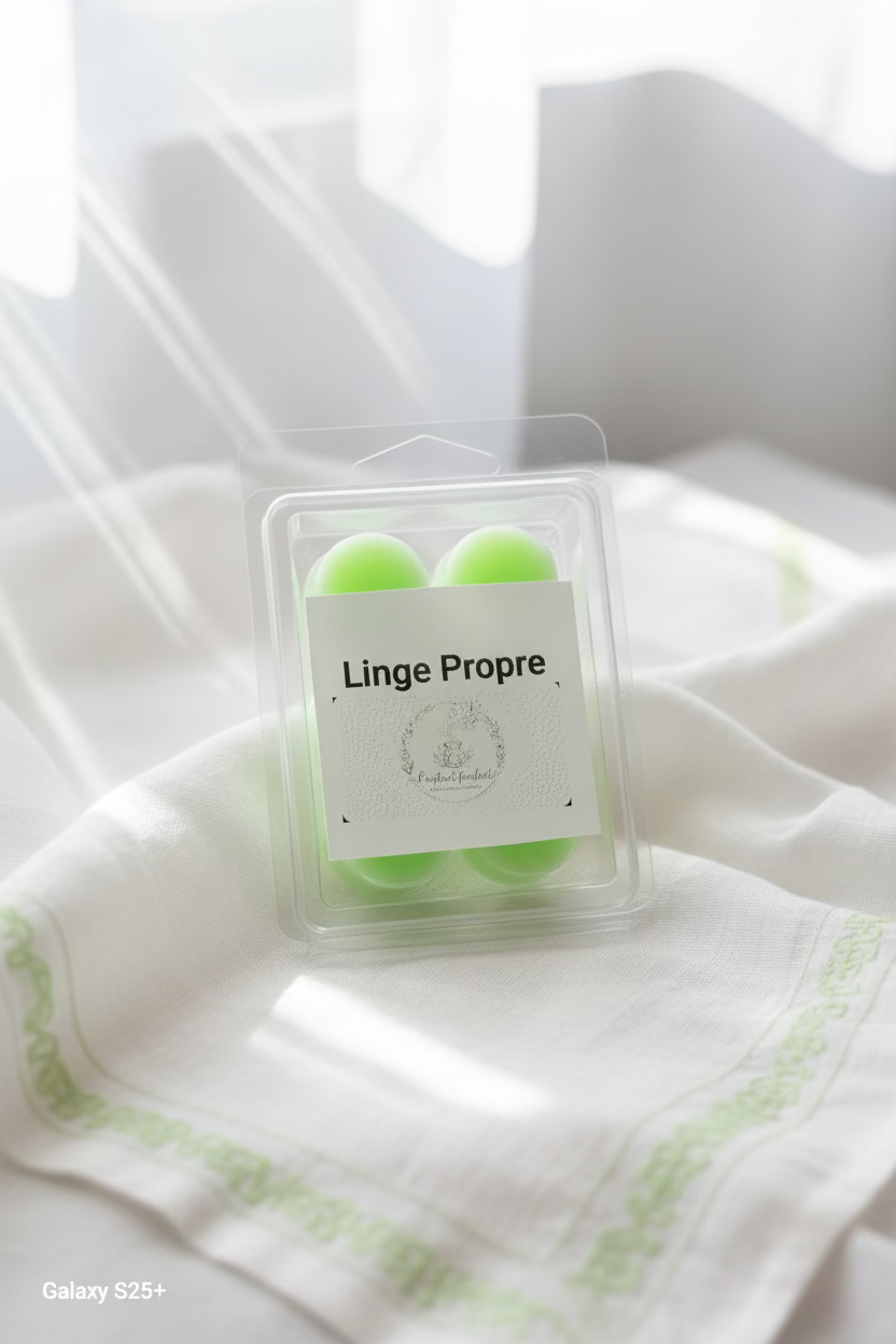 Lot de 6 fondants parfumés Linge Propre faits main - L'instant Fondant