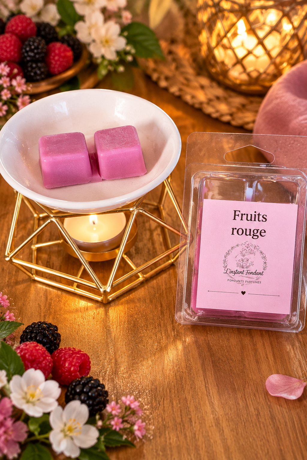 Fondants parfumés Fruits Rouges faits main - L'instant Fondant